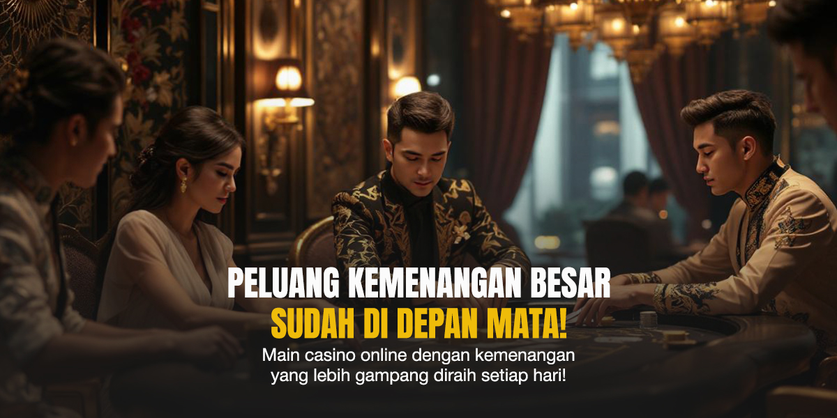 Suasana casino elite dengan pemain pria dan wanita berbusana formal, duduk tenang di meja taruhan dengan pencahayaan klasik yang mewah.
